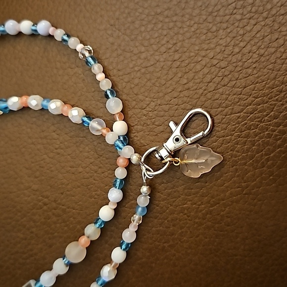 HANDCRAFTED Czech Glass Quartz Bead Lanyard - Picture 3 of 6